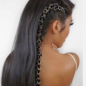 Gold Boho Hair Rings Set of 20